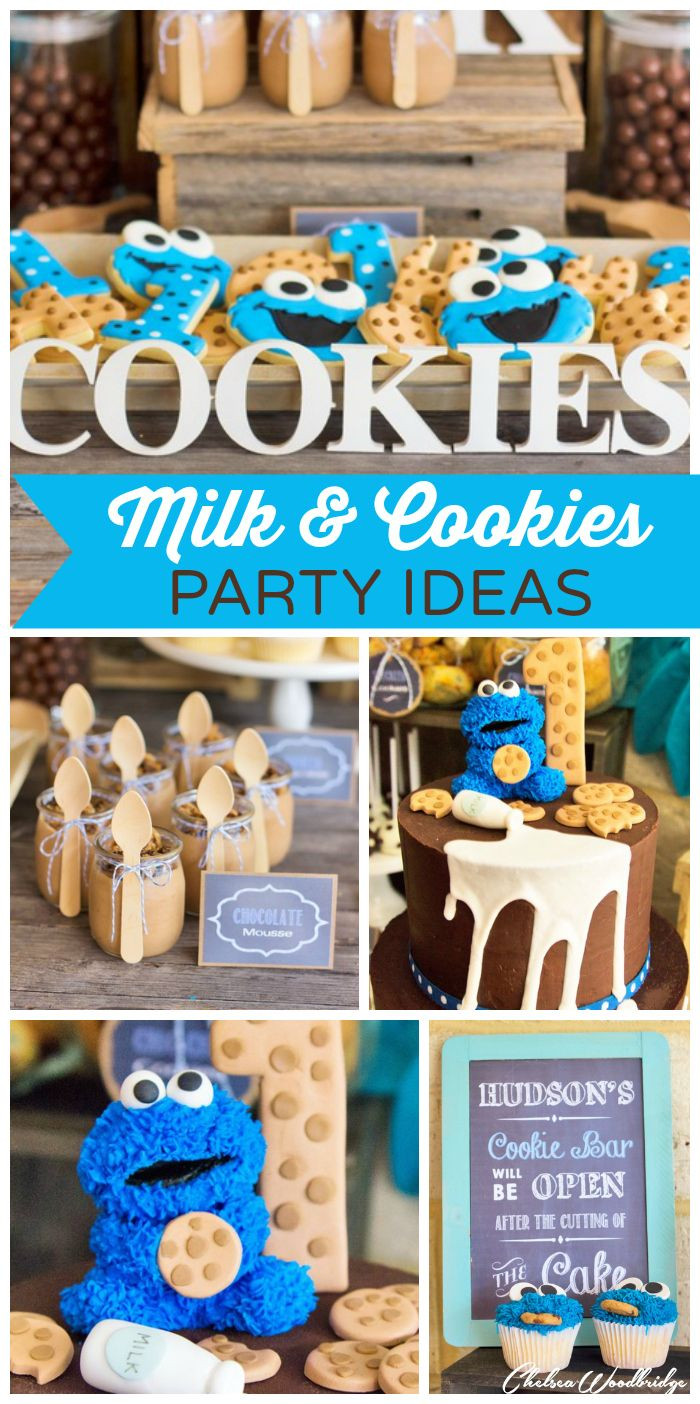 Best ideas about 1st Birthday Decorations Boy
. Save or Pin MIlk and Cookies Birthday "Hudson s Milk and Cookie Now.