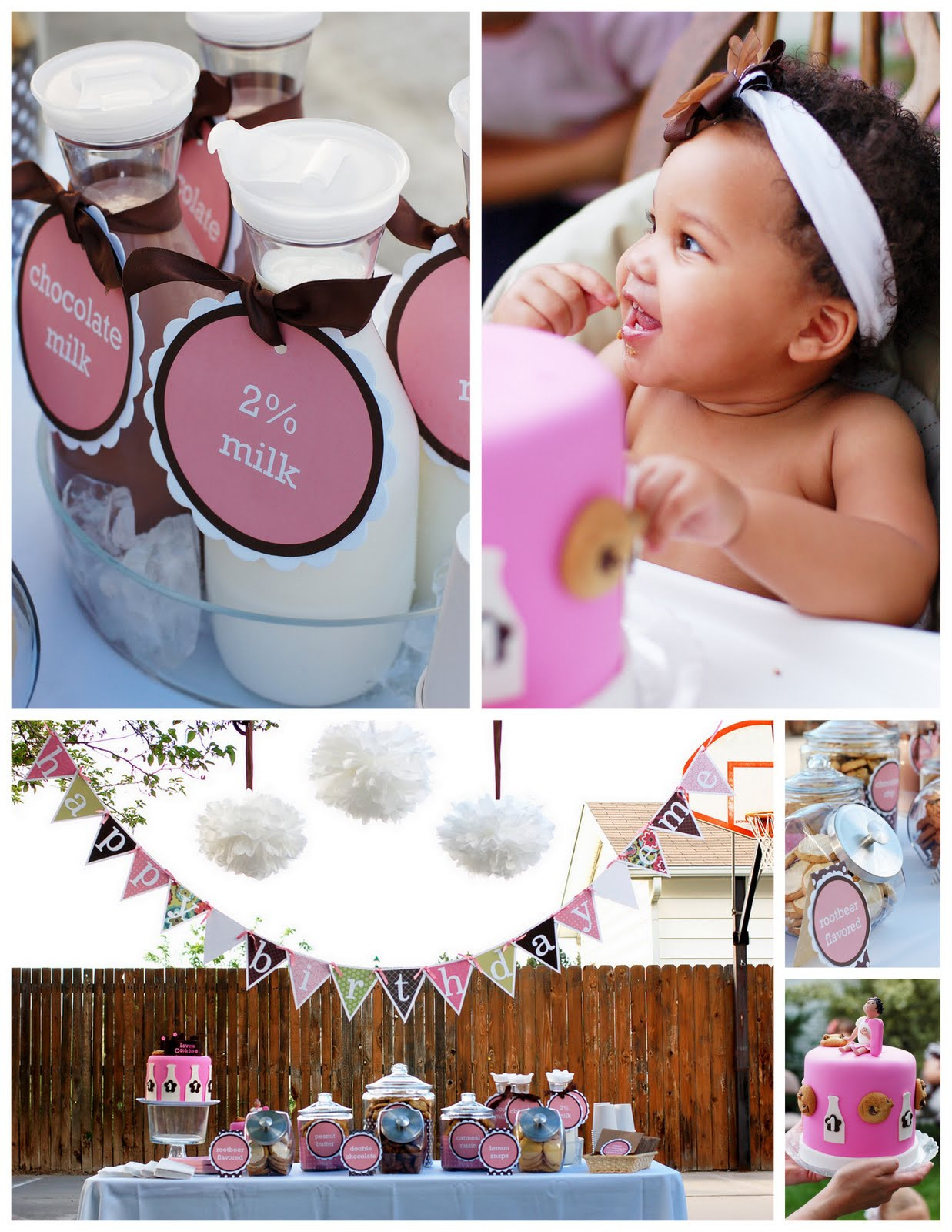 Best ideas about 1st Birthday Party Decorations
. Save or Pin Kara s Party Ideas Cookies and Milk 1st Birthday Now.