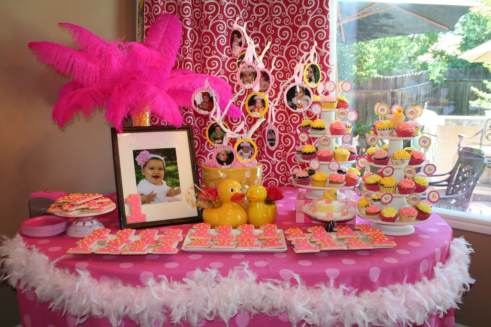 Best ideas about 1st Birthday Party Themes
. Save or Pin Rubber Duckee Pink and Yellow 1st Birthday Party Now.