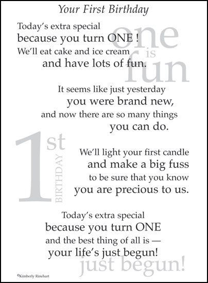 Best ideas about 1st Birthday Quotes
. Save or Pin The is a 1st Birthday page poem It s the perfect addition Now.