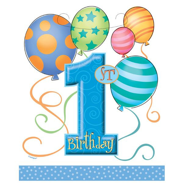 Best ideas about 1st Birthday Wishes For Baby Boy
. Save or Pin 1st Birthday Balloons Blue Loot Bags 8ct Now.