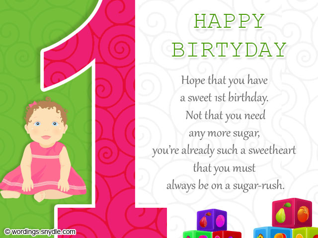 Best ideas about 1st Birthday Wishes
. Save or Pin 1st Birthday Wishes Wordings and Messages Now.