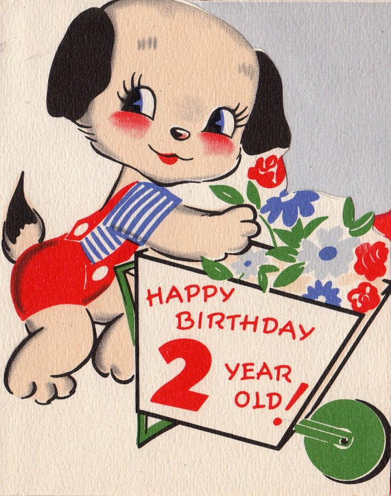 Best ideas about 2 Year Old Birthday Card
. Save or Pin Vintage 1952 UNUSED Happy Birthday 2 Year Old Greetings Card Now.