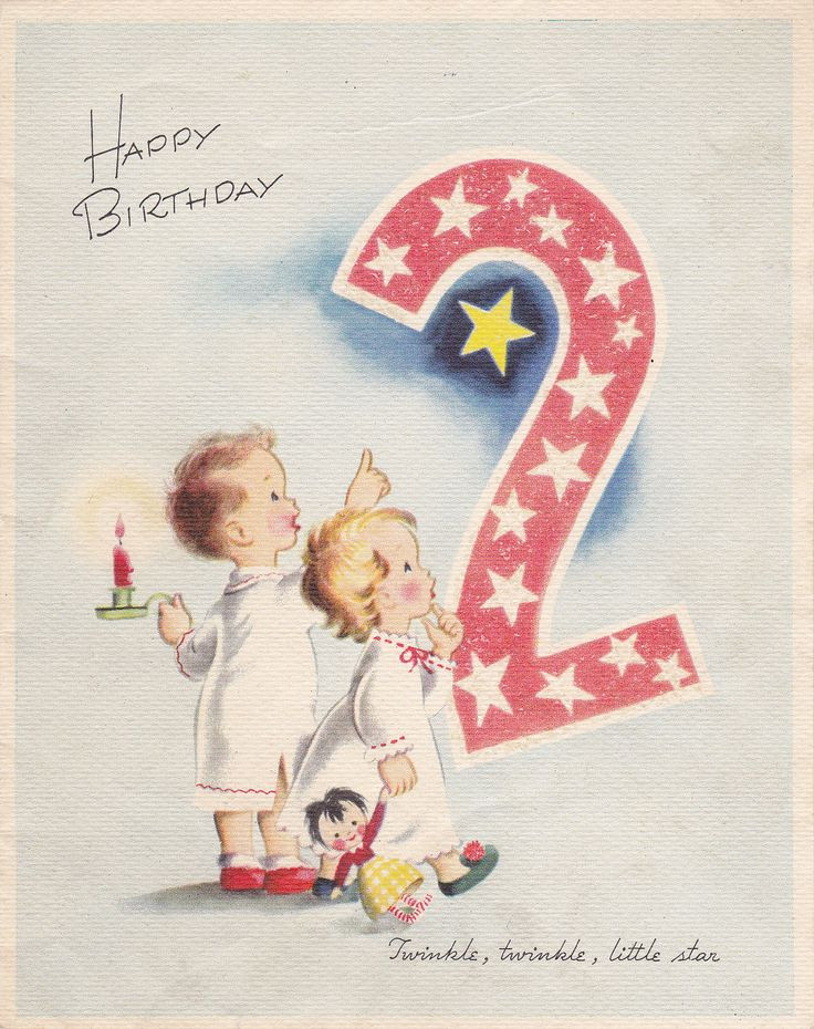 Best ideas about 2 Year Old Birthday Card
. Save or Pin Happy Birthday 2 Year Old Twinkle Twinkle Wipco 1950s Now.