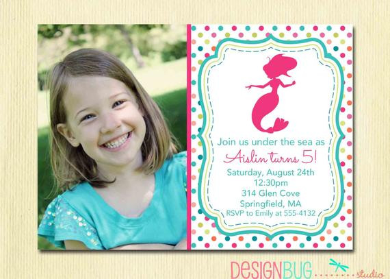 Best ideas about 2 Year Old Birthday Invitations
. Save or Pin Mermaid Birthday Invitation 1 2 3 4 5 year old ANY Age Now.