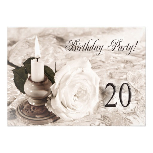 Best ideas about 20 Year Old Birthday Ideas
. Save or Pin Birthday party invitation 20 years old 5" x 7" invitation Now.