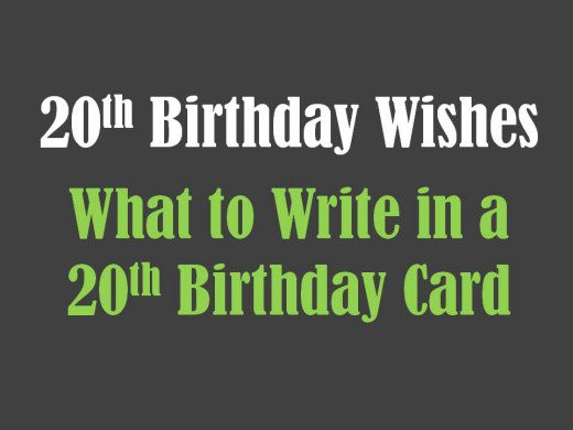Best ideas about 20th Birthday Quotes
. Save or Pin 20th Birthday Wishes to Write in a Card Now.
