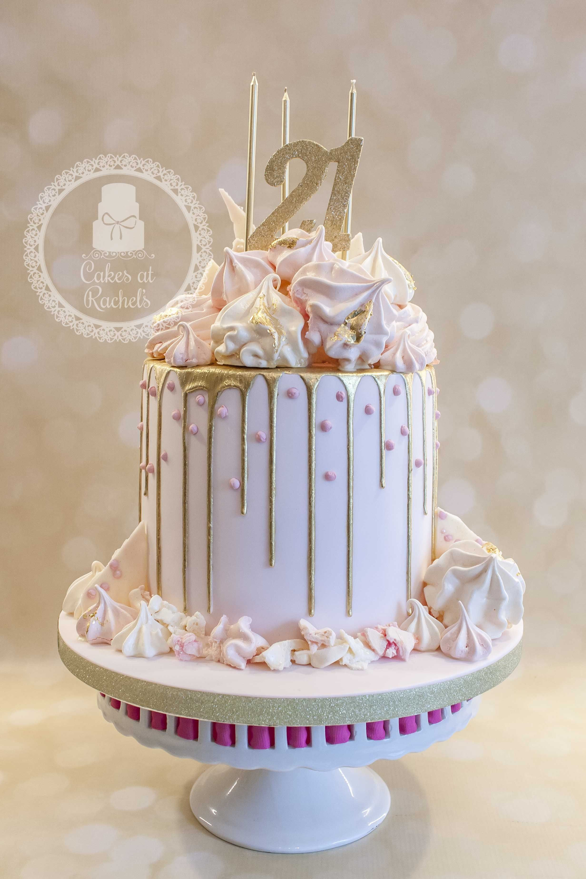 Best ideas about 21 Birthday Cake Idea
. Save or Pin Pastel pink and gold drip cake for Francesca s 21st Now.