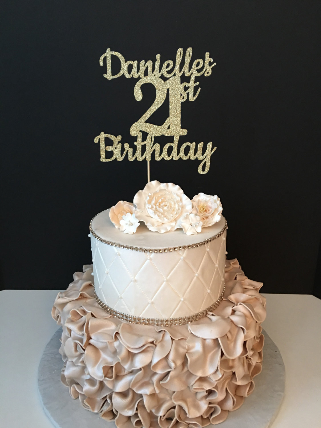 Best ideas about 21st Birthday Cake Toppers
. Save or Pin ANY NAME & NUMBER Gold Glitter 21st Birthday Cake Topper 21 Now.