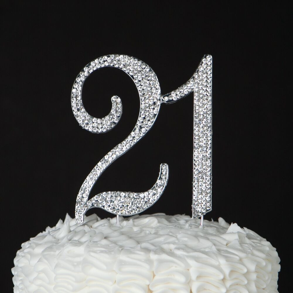 Best ideas about 21st Birthday Cake Toppers
. Save or Pin 21 Cake Topper 21st Birthday Party Silver Number Now.