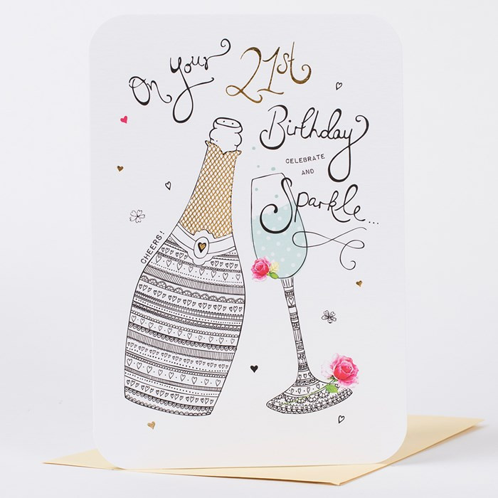 Best ideas about 21st Birthday Card
. Save or Pin 21st Birthday Card Celebrate & Sparkle Now.