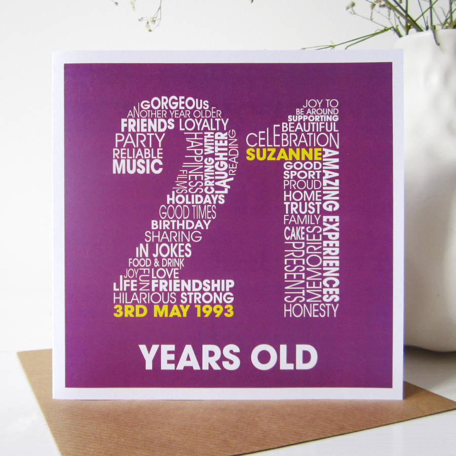 Best ideas about 21st Birthday Card
. Save or Pin personalised 21st birthday card by mrs l cards Now.