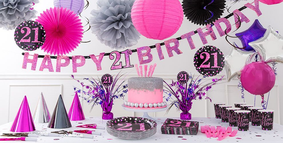 Best ideas about 21st Birthday Decorations For Her
. Save or Pin Pink Sparkling Celebration 21st Birthday Party Supplies Now.
