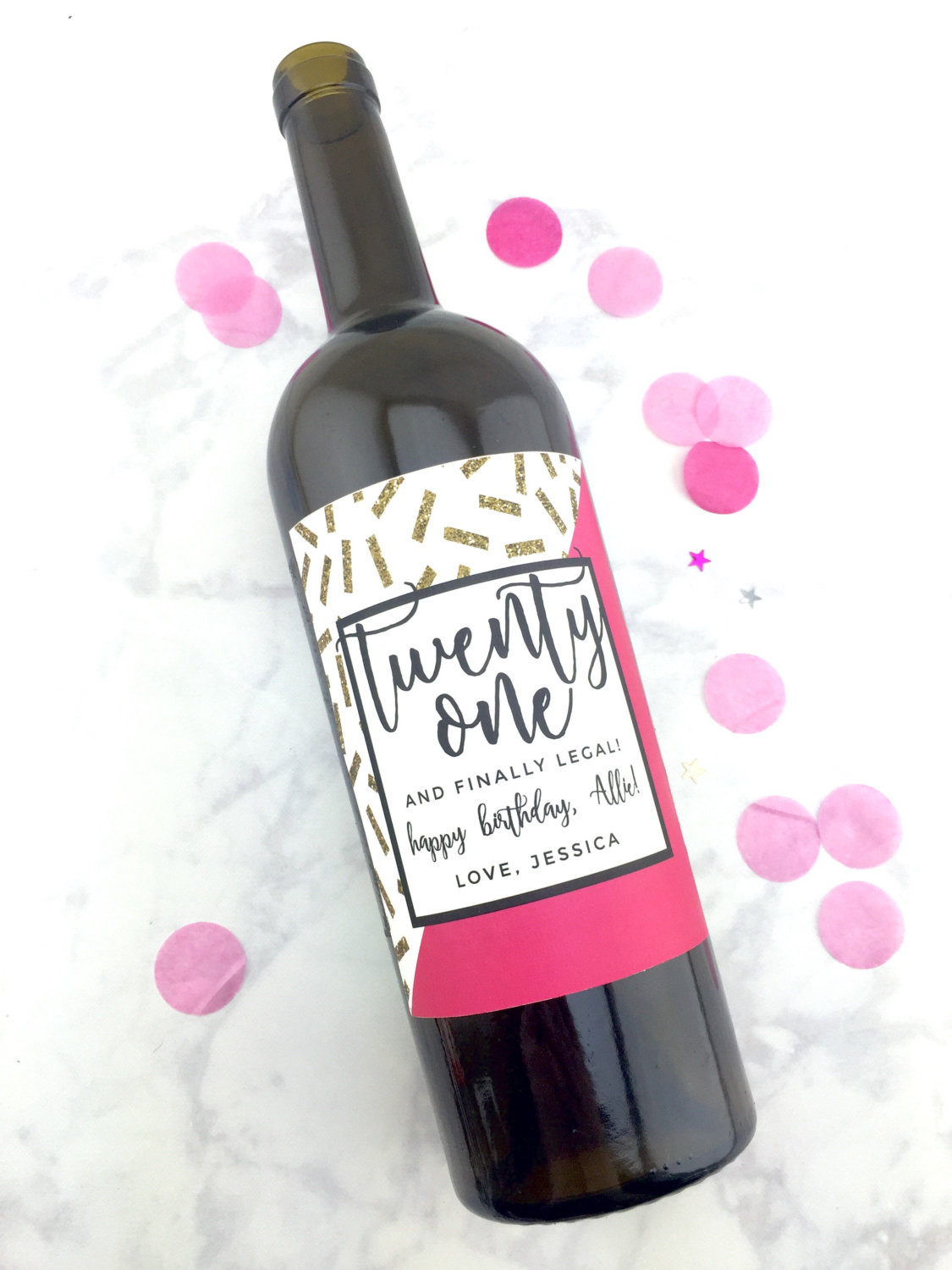 Best ideas about 21st Birthday Gifts
. Save or Pin 21st Birthday Gift Wine Labels 21 Birthday Gift for Her Now.