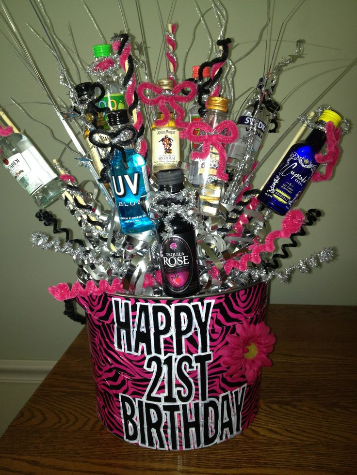 Best ideas about 21st Birthday Gifts For Girls
. Save or Pin 21st Birthday Gift Basket Shots shots shots Perfect Now.