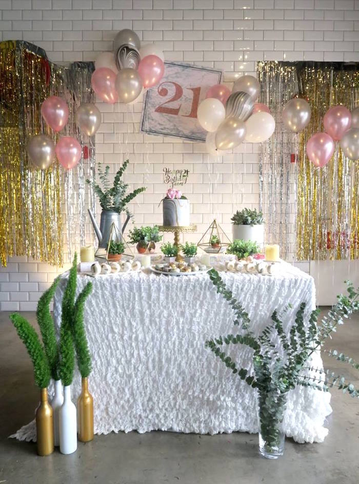 Best ideas about 21st Birthday Party Themes
. Save or Pin Kara s Party Ideas Elegant Marble Inspired 21st Birthday Now.