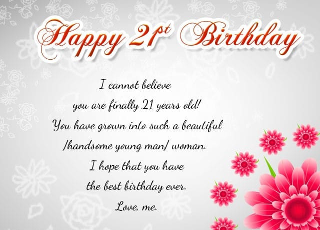 Best ideas about 21st Birthday Quotes
. Save or Pin Happy 21 Birthday 21St Birthday for Her Now.