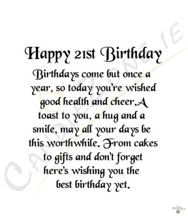 Best ideas about 21st Birthday Quotes
. Save or Pin 21st Birthday Quotes QuotesGram Now.