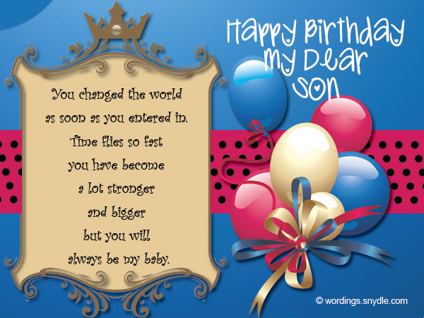 Best ideas about 21st Birthday Wishes For A Son
. Save or Pin Birthday Wishes for Son Wordings and Messages Now.