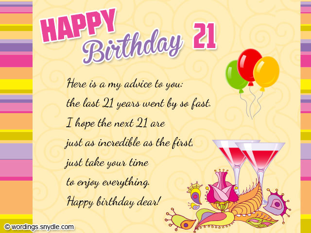 Best ideas about 21st Birthday Wishes For Daughter
. Save or Pin 21st Birthday Wishes Messages and 21st Birthday Card Now.