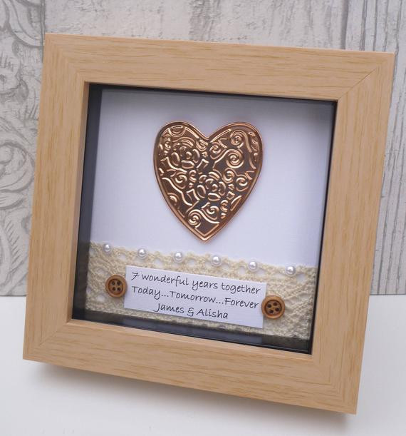 Best ideas about 22Nd Anniversary Gift Ideas
. Save or Pin 7th wedding anniversary t 7th anniversary t copper Now.