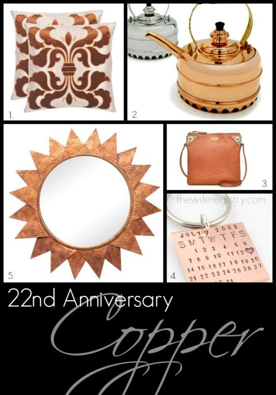 Best ideas about 22Nd Anniversary Gift Ideas
. Save or Pin 25 unique Copper anniversary ts ideas on Pinterest Now.