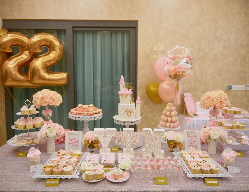 Best ideas about 22nd Birthday Ideas
. Save or Pin Pink White Gold Birthday "Lee Yin s 22nd Elegant Theme Now.