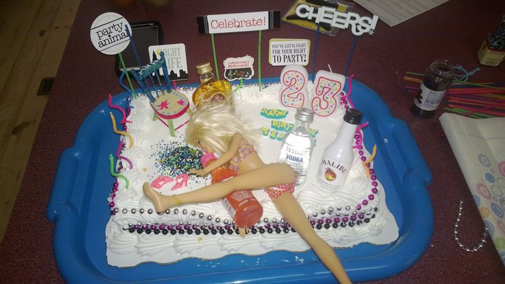 Best ideas about 23rd Birthday Ideas For Her
. Save or Pin Drunk Barbie Cake for 23rd Birthday Baking ideas Now.