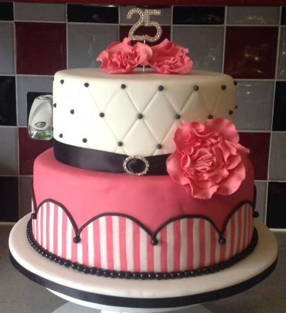 Best ideas about 25th Birthday Cake
. Save or Pin 25th birthday pink birthday cake by sandra Now.