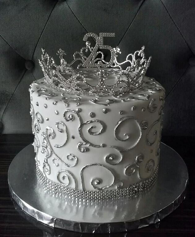 Best ideas about 25th Birthday Cake
. Save or Pin You have to see Silver 25th Birthday Cake by katrynar Now.