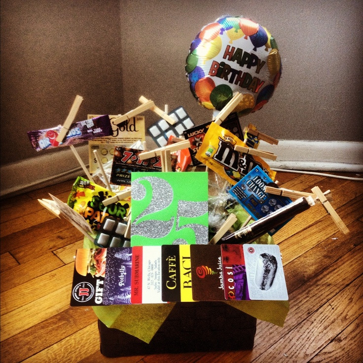 Best ideas about 25th Birthday Gift Ideas For Her
. Save or Pin "25 ts" t basket I made for Kyle s 25th birthday Now.