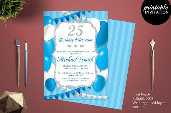 Best ideas about 25th Birthday Invitations
. Save or Pin 25th Birthday Invitation Template Invitation Templates Now.