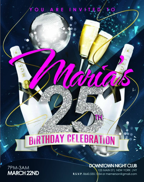 Best ideas about 25th Birthday Invitations
. Save or Pin Milestone Birthday Invitations Adult Birthday Party Now.
