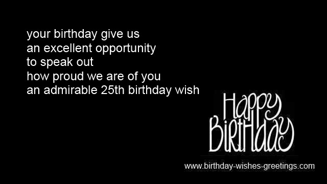 Best ideas about 25th Birthday Quotes
. Save or Pin 25th birthday greetings best friend 25 year old bday wishes Now.