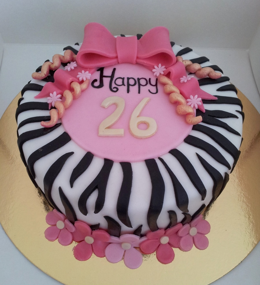 Best ideas about 26 Birthday Cake
. Save or Pin Happy 26 Girly Cake CakeCentral Now.
