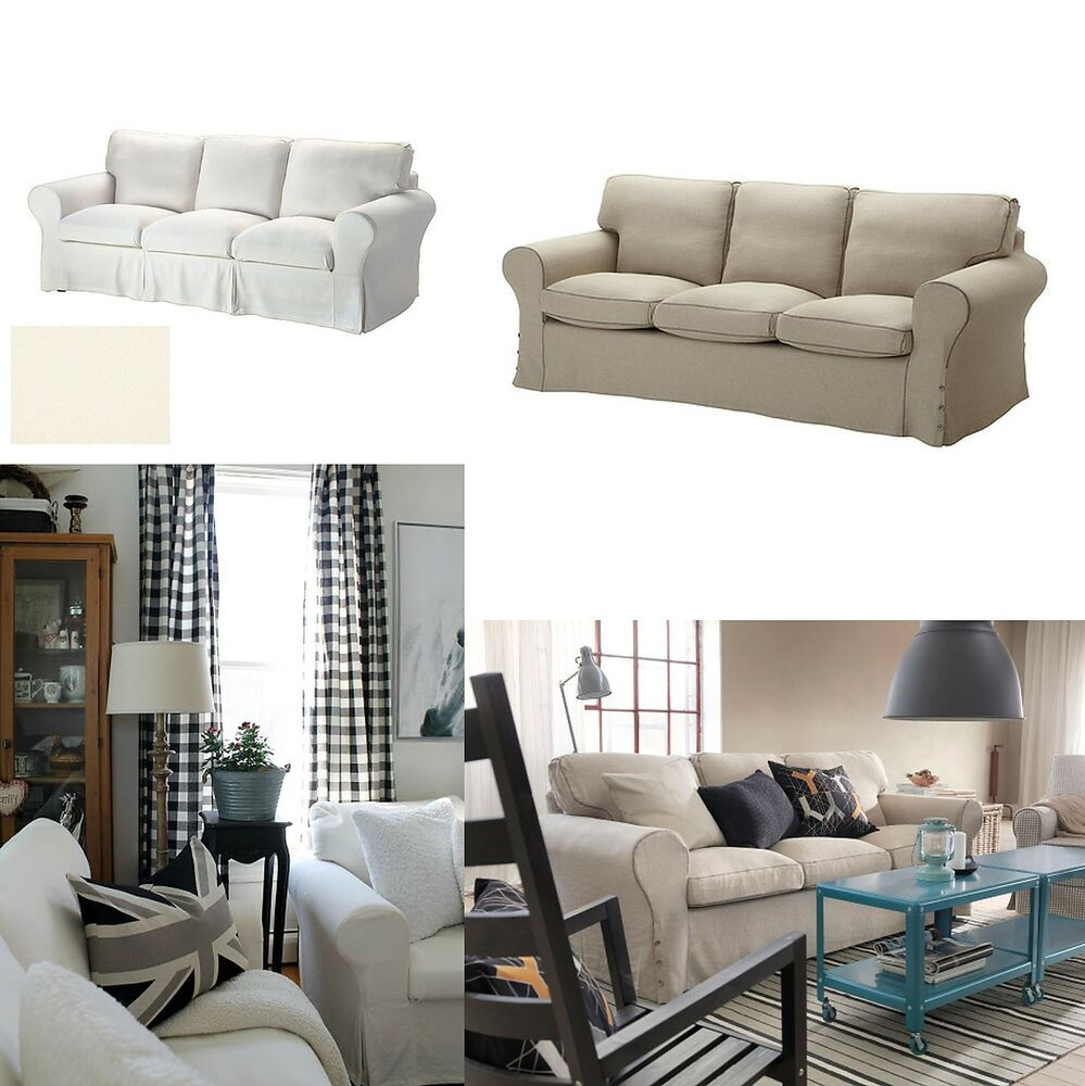 Best ideas about 3 Seater Sofa Slipcover
. Save or Pin IKEA Ektorp 3 Seat Sofa SLIPCOVER Cover RISANE NATURAL 0r Now.