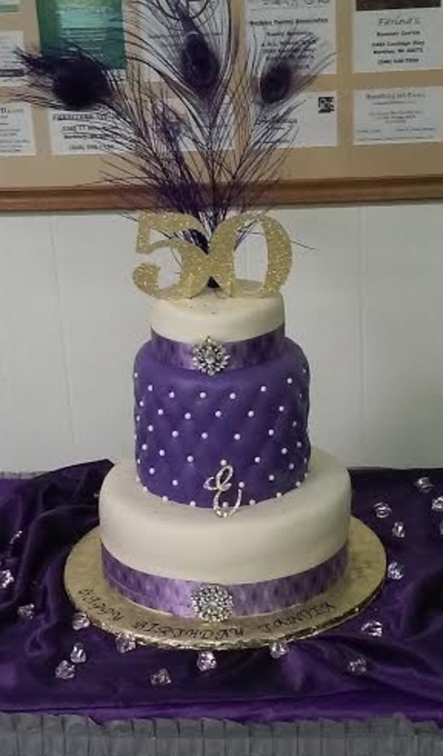 Best ideas about 3 Teir Birthday Cake
. Save or Pin 3 Tier 50Th Birthday Cake With A Taller 2Nd Tier Now.