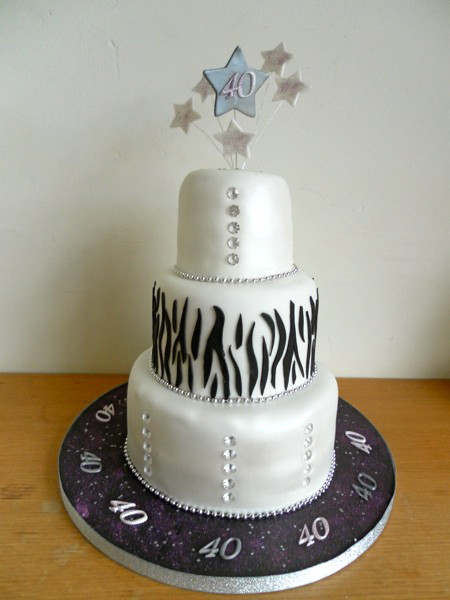 Best ideas about 3 Teir Birthday Cake
. Save or Pin SAM 0570 40th birthday cake 3 tier Now.
