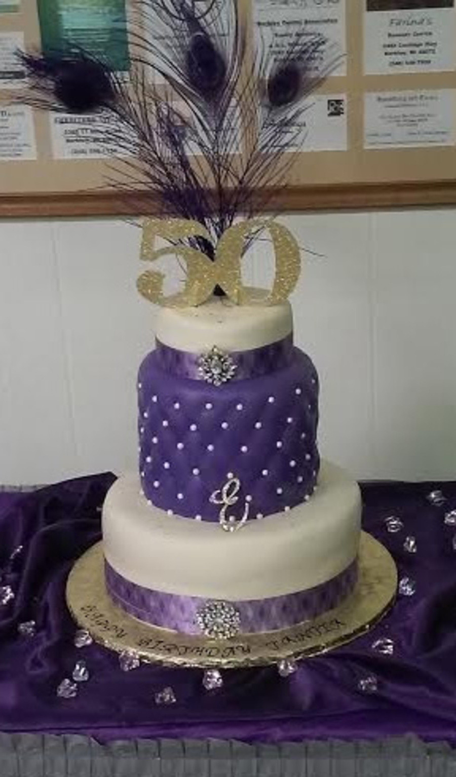 Best ideas about 3 Tier Birthday Cake
. Save or Pin 3 Tier 50Th Birthday Cake With A Taller 2Nd Tier Now.