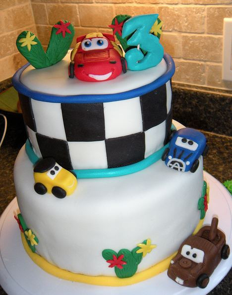 Best ideas about 3 Year Old Birthday Cake
. Save or Pin Two tier Cars theme birthday cake for 3 year old JPG Now.