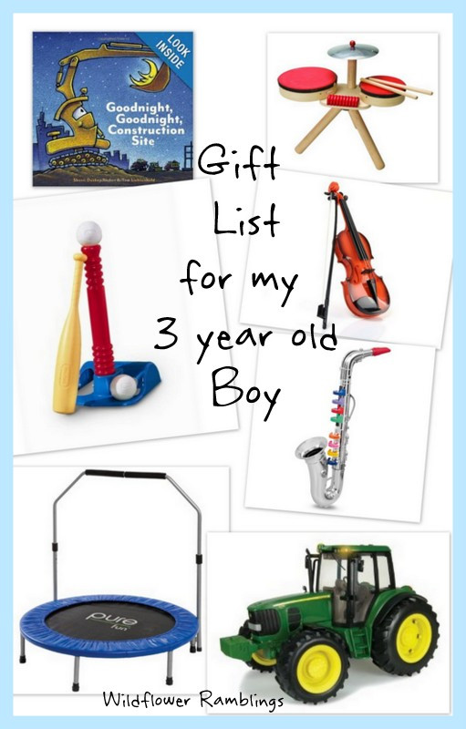 Best ideas about 3 Year Old Boy Gift Ideas
. Save or Pin t ideas for my 3 year old boy Wildflower Ramblings Now.