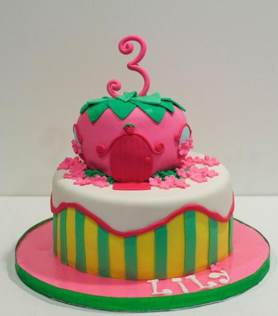 Best ideas about 3 Years Old Birthday Cake
. Save or Pin 2 tier strawberry house cake for 3 year old girl JPG Now.