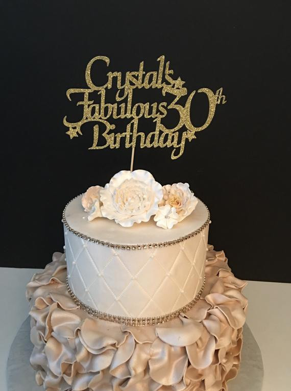 Best ideas about 30 Birthday Cake Topper
. Save or Pin ANY NAME & NUMBER Gold Glitter 30th Birthday Cake Topper 30 Now.