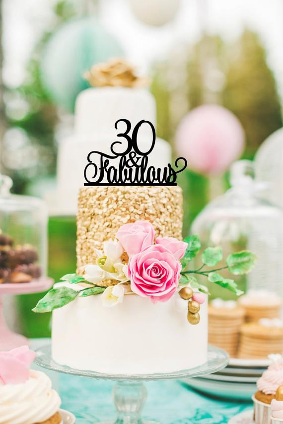 Best ideas about 30 Birthday Cake Topper
. Save or Pin Original 30 and Fabulous 30th Birthday Cake Topper 0167 Now.