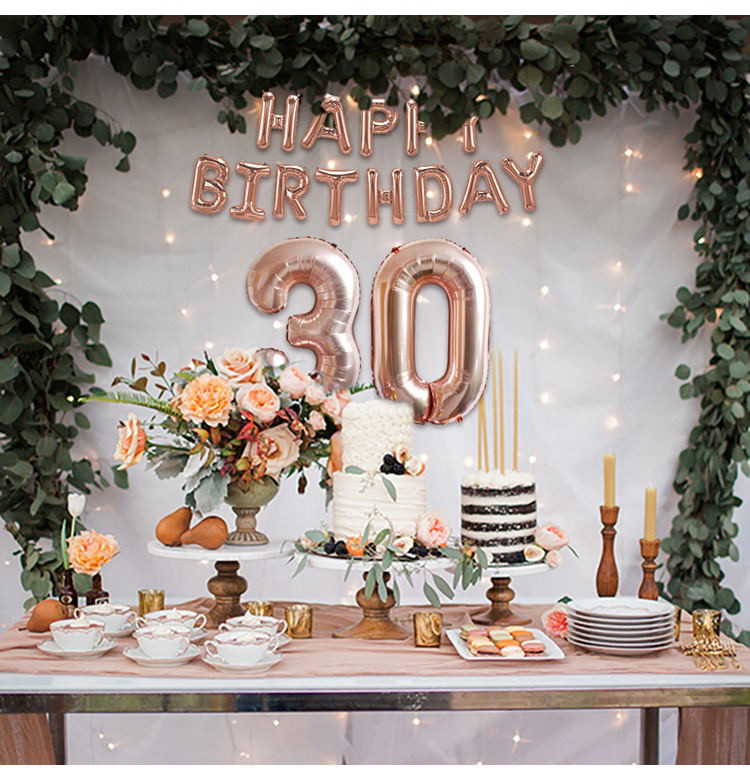 Best ideas about 30 Birthday Decorations
. Save or Pin Happy 30th Birthday Decorations Rose Gold Balloons Now.