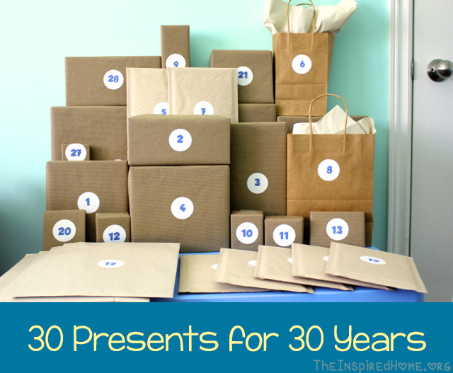 Best ideas about 30 Small Gifts For 30th Birthday
. Save or Pin 30th Birthday Gift Idea 30 Presents for 30 Years • The Now.