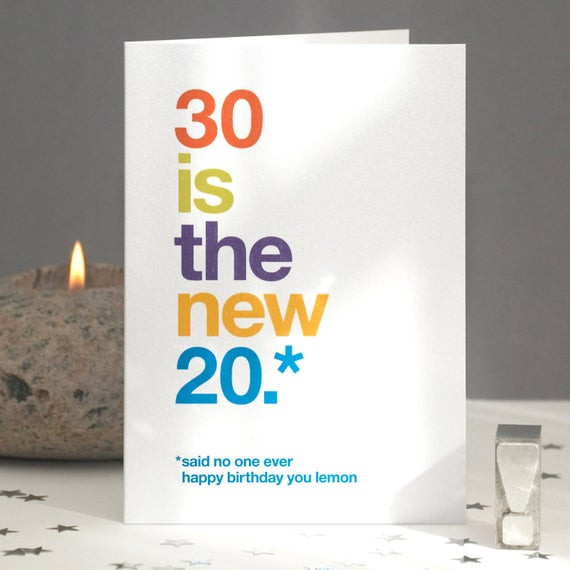 Best ideas about 30th Birthday Card Messages
. Save or Pin Funny 30th Birthday Card Sarcastic 30th Card Funny 30th Now.