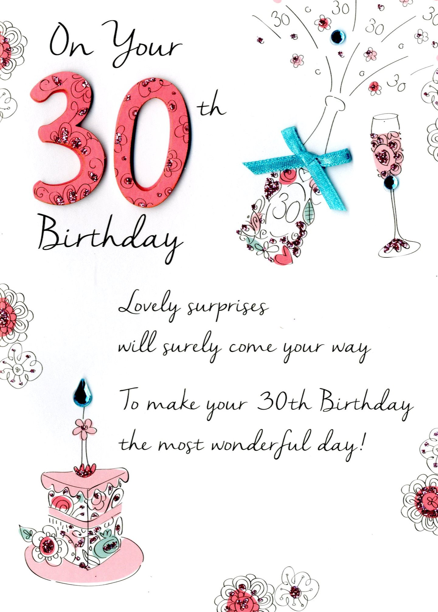 Best 30th Birthday Card Messages from Female 30th Birthday Greeting Card .....