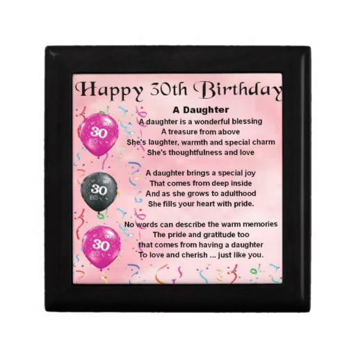 Best ideas about 30Th Birthday Gift Ideas For Daughter
. Save or Pin Daughter Poem 30th Birthday Gift Boxes Now.