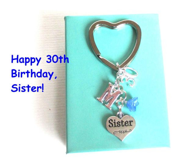 Best ideas about 30th Birthday Gifts For Sister
. Save or Pin Sister 30th birthday t 30th keychain by DoodlepopDesigns Now.